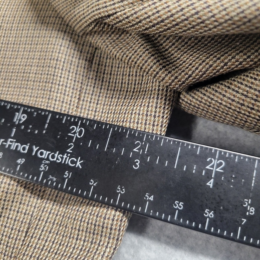 Lauren Ralph Lauren Mens Silk Wool Blend Sport Coat Blazer Tan Brown Houndstooth - Picture 7 of 15